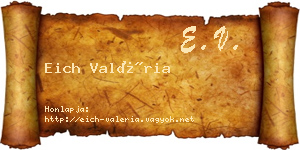 Eich Valéria névjegykártya